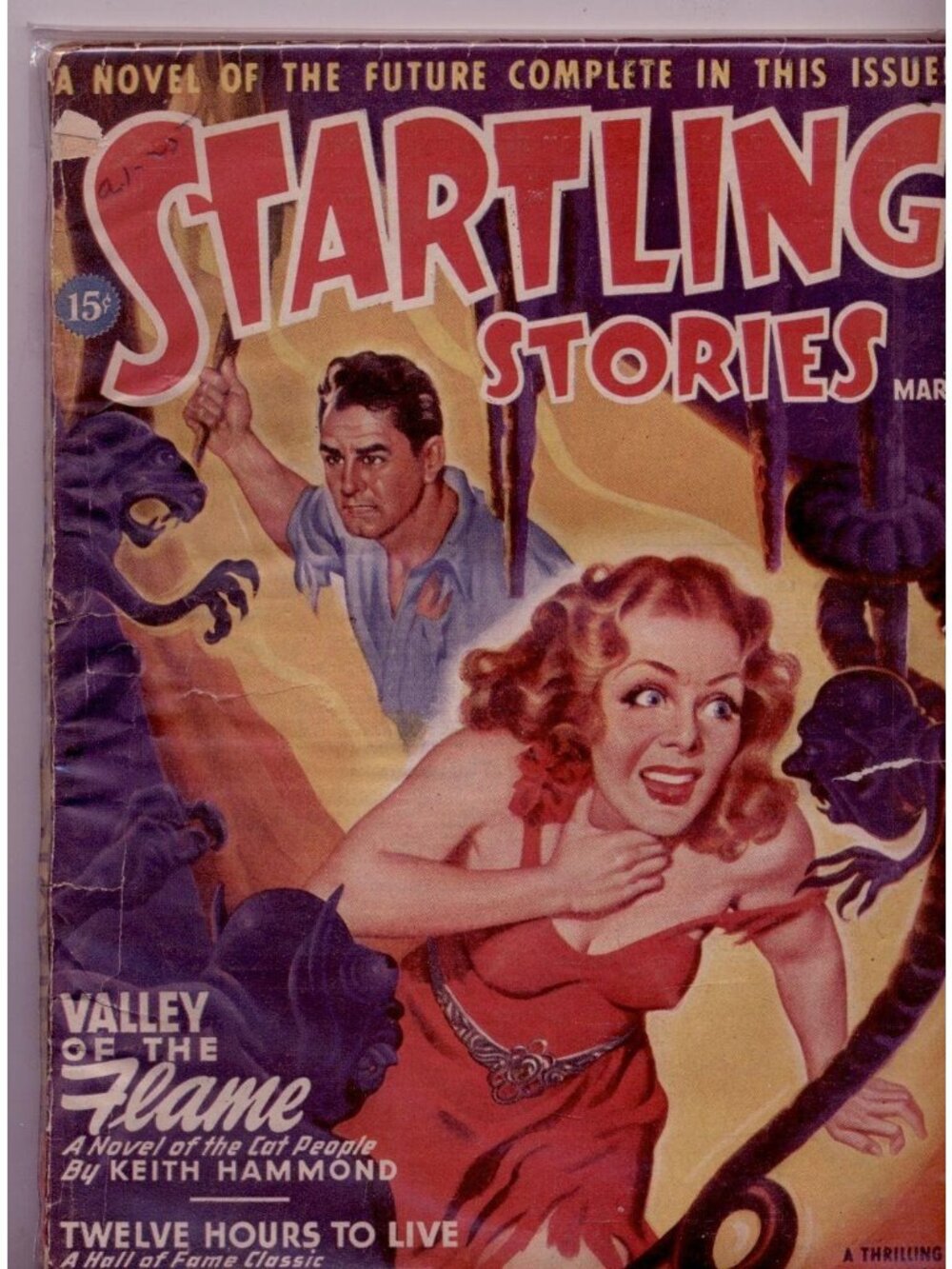 1946 Startling Stories March Sci-Fi Pulp Frank Belknap Long Kuttner Williamson